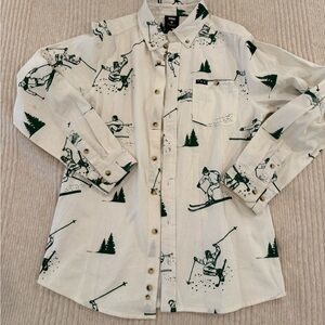 Teton Gravity Research TGR White Ski Print Shirt
